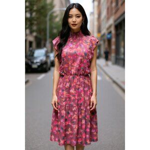 NEW Steve Madden Womens Floral Maxi Dress Ruffle Sleeveless Boho Chic Romantic